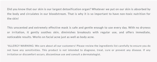 Vitamin Clear Skin Acne Mask (4oz) - Unscented