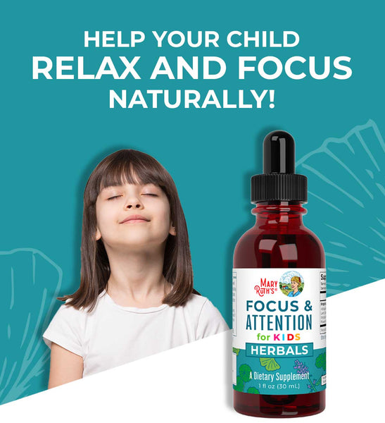 Focus & Attention VEGAN  Herbal Blend Drops for Kids (1oz)