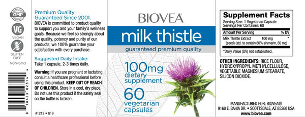 Milk Thistle (100mg) -60 Capsules
