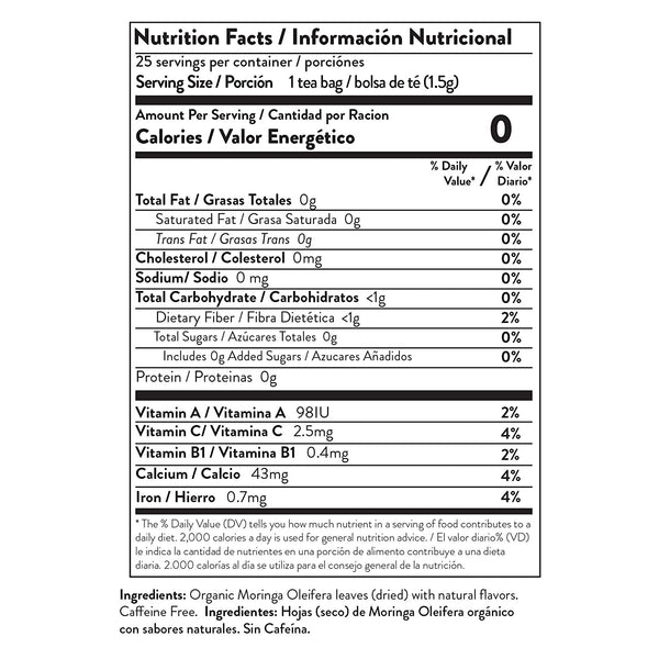 Organic Moringa Tea- Peach & Ginger