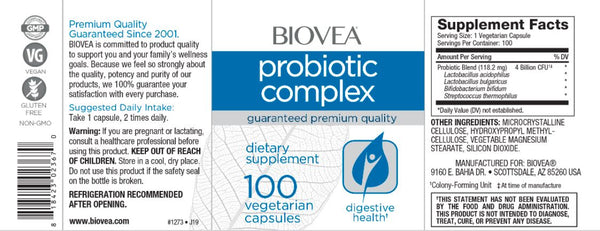 Probiotic Complex 4 Billion CFU -100 Capsules