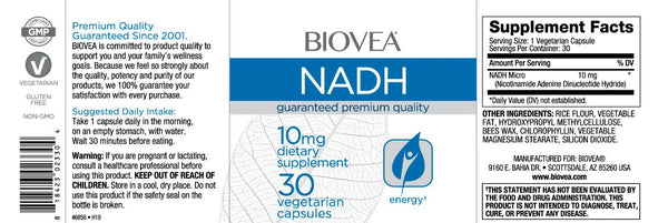 NADH (10mg) -30 Capsules