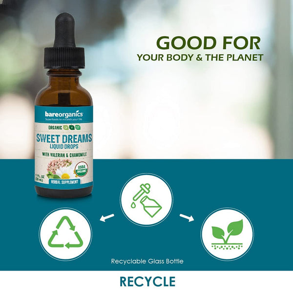 Organic Sweet Dreams (Sleep Support) Liquid Herbal Drops - 1 fl oz - 30ml