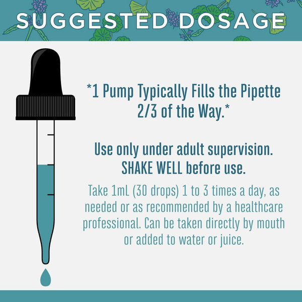 Focus & Attention VEGAN  Herbal Blend Drops for Kids (1oz)