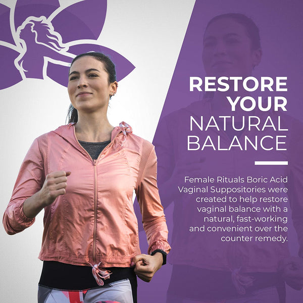 Female Rituals Vaginal Suppositories - Boric Acid - 30 count