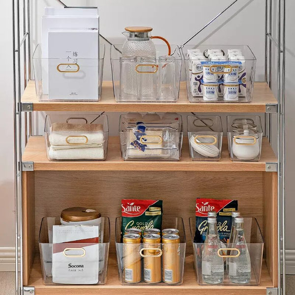 Acrylic Transparent Storage Organizer Box with Hold handles