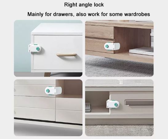 Toddler & Kids Security Lock Right Angle Cabinet - Pink