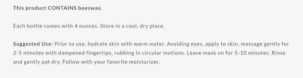 Vitamin Clear Skin Acne Mask (4oz) - Unscented