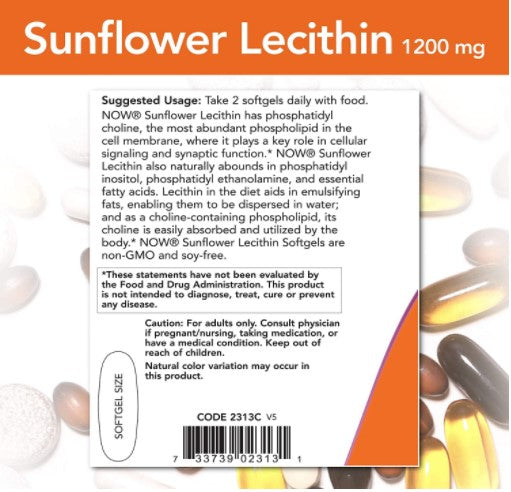 Sunflower Lecithin (1200mg) - 200 Softgels