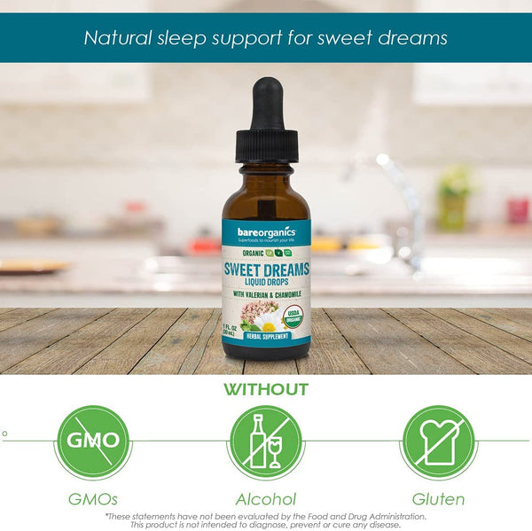 Organic Sweet Dreams (Sleep Support) Liquid Herbal Drops - 1 fl oz - 30ml