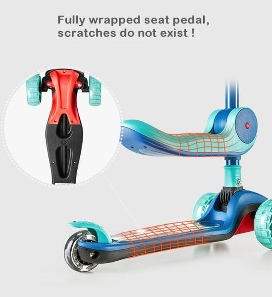 Foldable Scooter With Rotating Seat - Blue