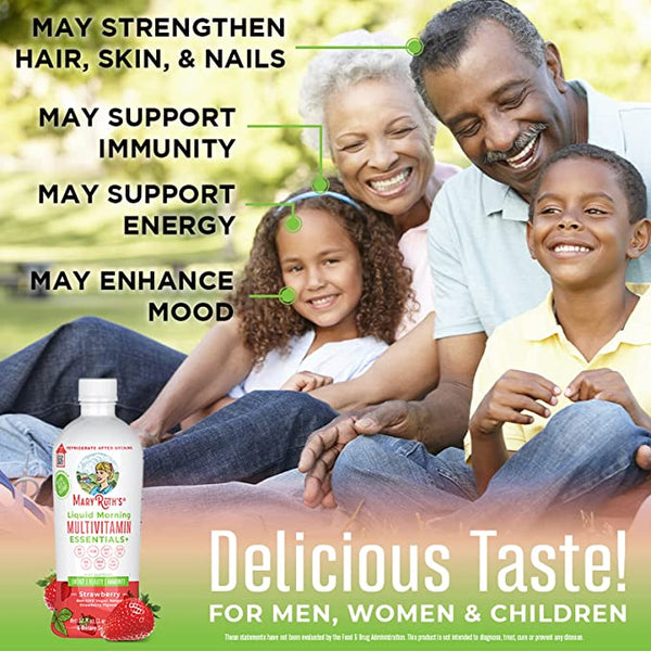 Liquid Morning VEGAN Multivitamin Essentials + (32oz) - Strawberry