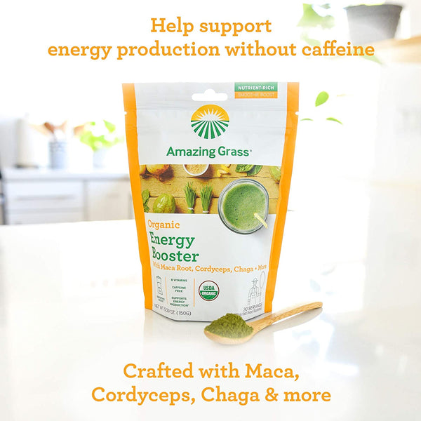 Organic Energy Booster - Maca Root | Cordyceps | Chaga 30 Servings