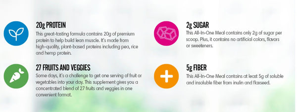 Organic Protein Plant-Based Nutritional Shake - 1.5lbs - Decadent Chocolate