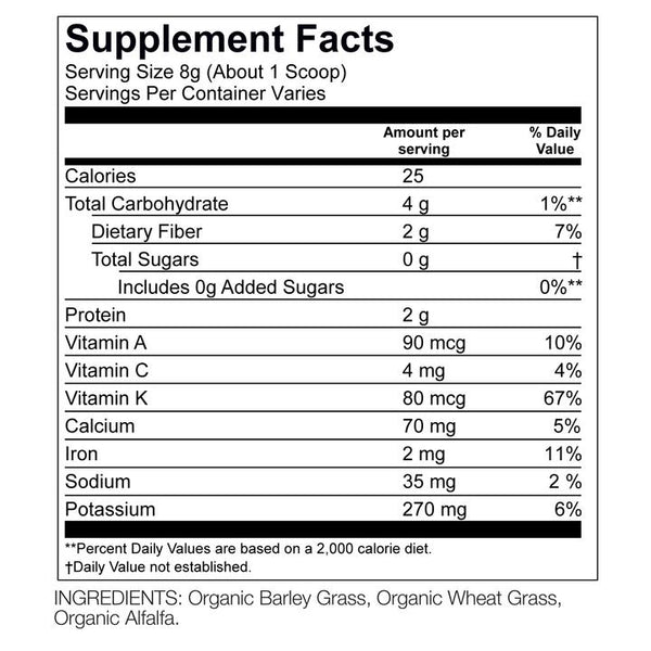 Amazing Trio - Barley | Wheat Grass | Alfalfa 30 Servings
