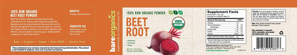 USA-Imported Raw Organic Beet Root Powder - 8oz - 227g