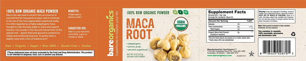USA-Imported Raw Organic Maca Powder - 8oz - 227g