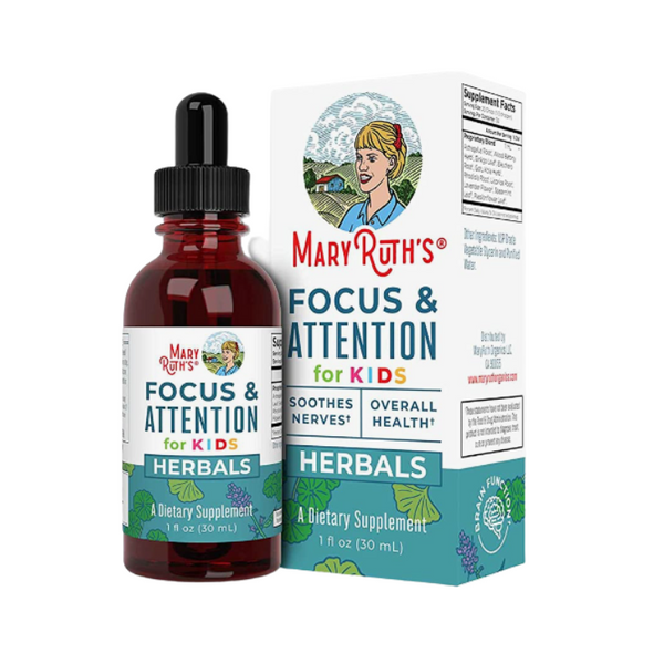 Focus & Attention VEGAN  Herbal Blend Drops for Kids (1oz)
