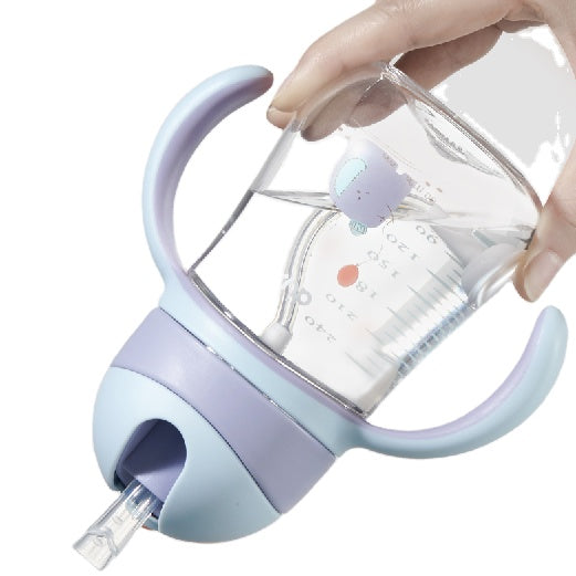 High Quality Drinking Training Bottle Titan Straw Cup - Blue