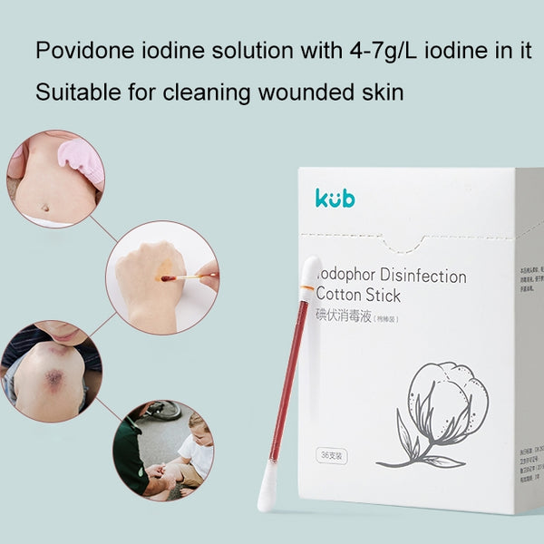 Iodophor Disinfection Cotton Stick (36pcs/box)