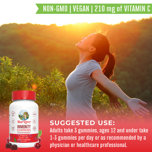 VEGAN Immunity Gummies Sugar-Free 90 Gummies - Cherry
