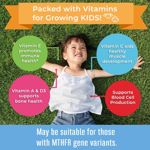 Kids Multivitamin Gummies 60 Count - Strawberry, Papaya, Super Punch