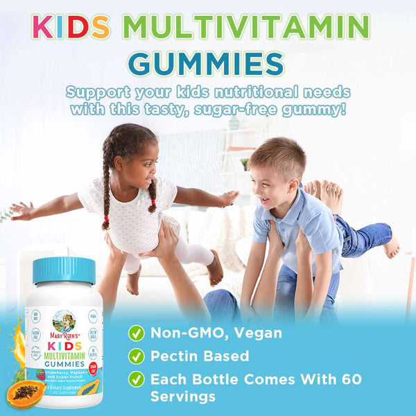 Kids Multivitamin Gummies 60 Count - Strawberry, Papaya, Super Punch