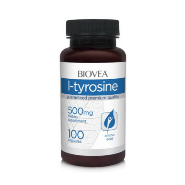 L-Tyrosine (500mg) -100 Capsules (For Mood Improvement & Brain Health)
