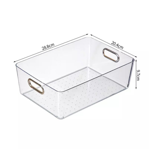 Acrylic Transparent Storage Organizer Box with Hold handles