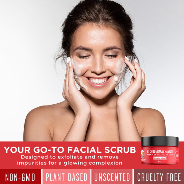 Microdermabrasion Vitamin Facial Scrub (4oz) - Unscented
