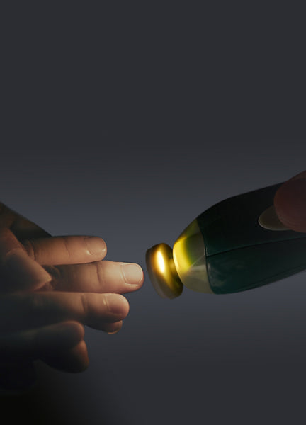 Electric nail grinder (with 5 grinder head and light) - Pink