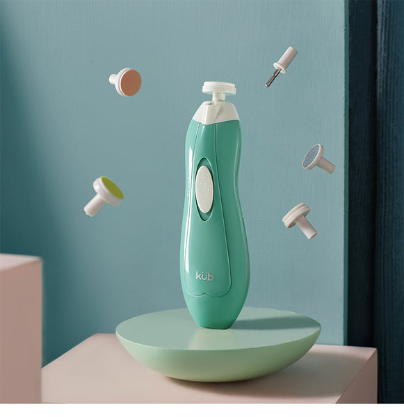 Electric nail grinder (with 5 grinder head and light) - Green