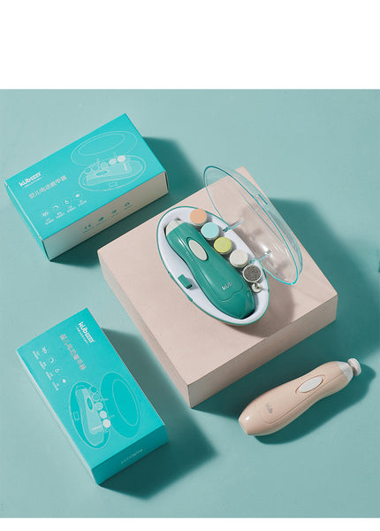 Electric nail grinder (with 5 grinder head and light) - Green