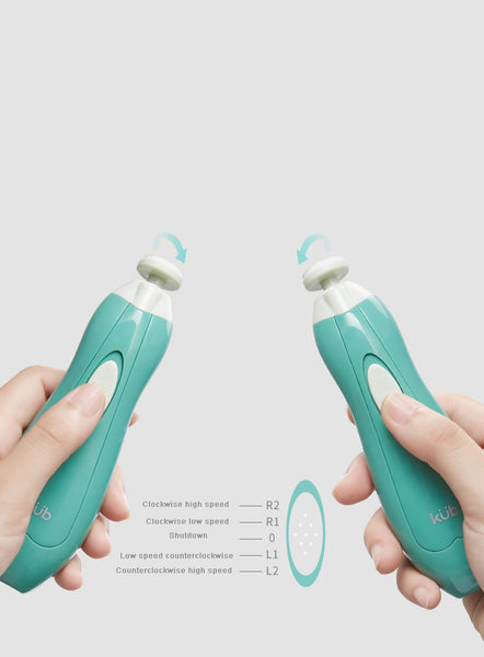 Electric nail grinder (with 5 grinder head and light) - Green