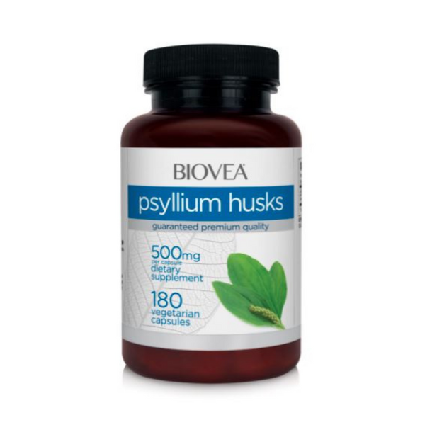 Psyllium Husks (500mg) -180 Capsules