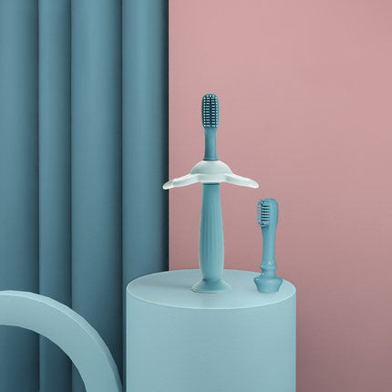 Elephant Toothbrush With 1 Spare Head - Blue