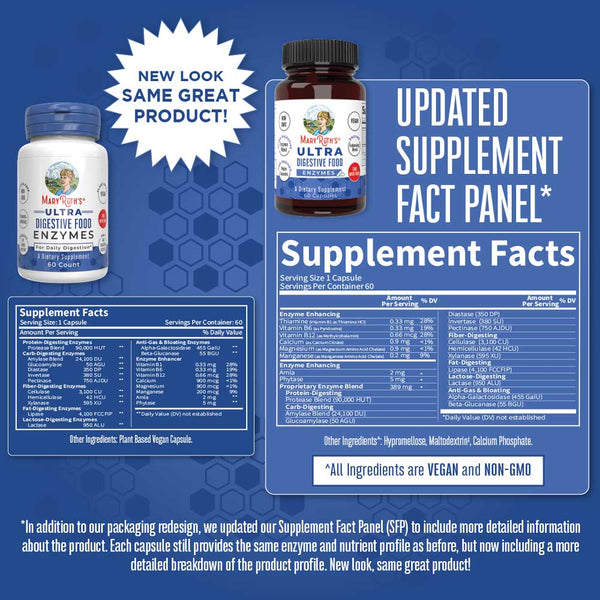 Ultra Digestive VEGAN Food Enzymes 60 Capsules
