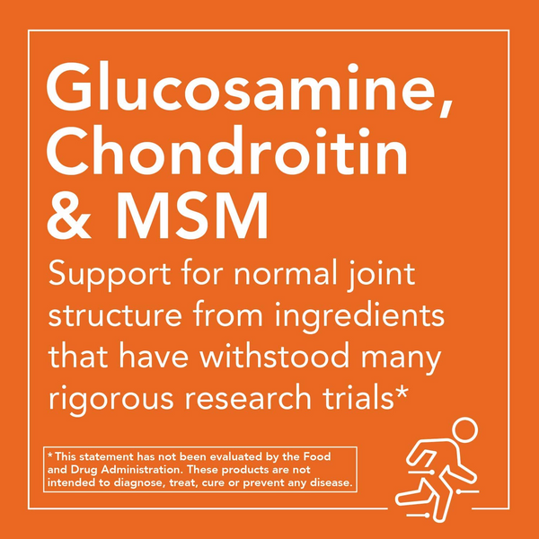 Glucosamine & Chondroitin Plus MSM for Joints - 180 Capsules