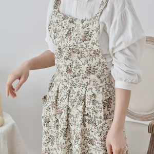 Waterproof Korean Mommy Apron (Printed Beige)