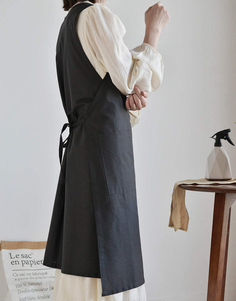 Waterproof Korean Mommy Apron (Plain Black)