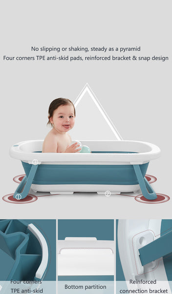 Newborn Baby and Kids Folding Bath tub - Green