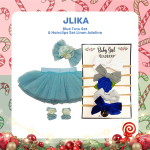 Blue Tutu Set + Baby Girl Headbands Adeline