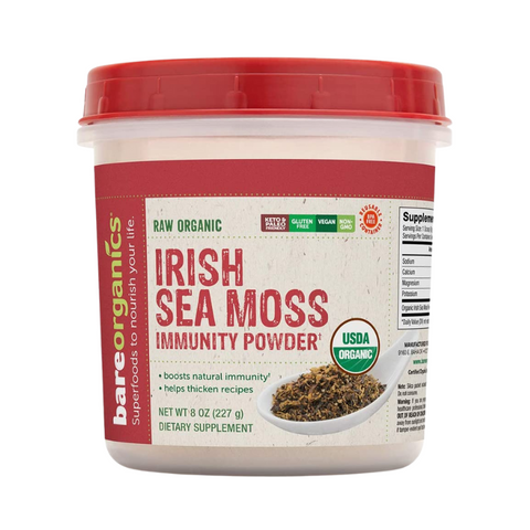 USA-Imported Raw Organic Irish Moss Powder - 8oz - 227g