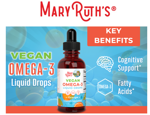 VEGAN Omega-3 Liquid Drops (1oz) - Orange