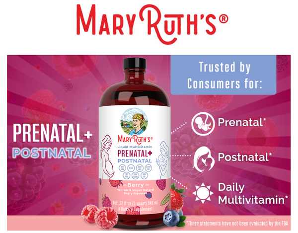 VEGAN Prenatal & Postnatal Liquid Multivitamin (32oz) - Berry