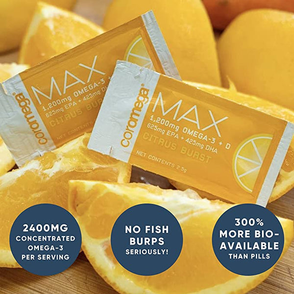 Max High Concentrate Omega-3 Citrus Burst - 30 Packets