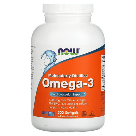 Omega-3 Fish Oil (Molecularly Distilled) - 500 Softgels