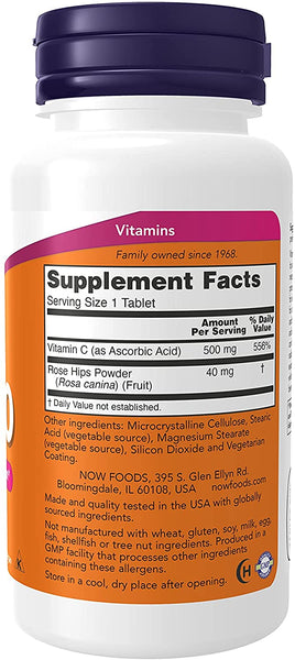 Vitamin C-500 with Rose Hips (500mg)