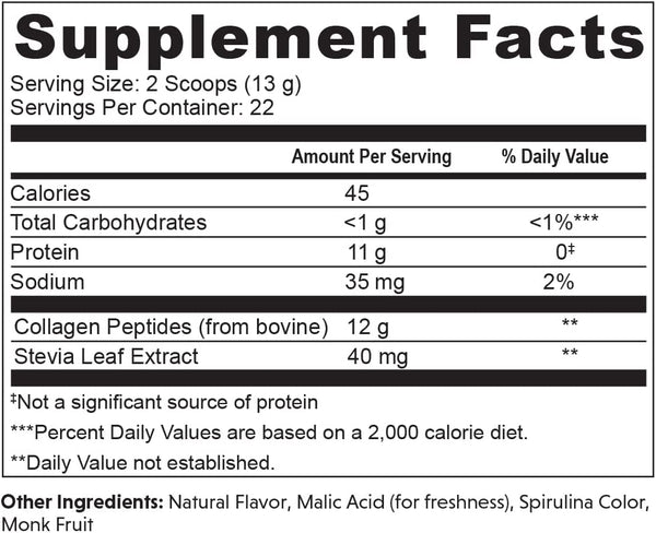 Great Lakes Wellness Collagen Peptides Powder Mixed Berry Flavor 22 Servings (10oz)