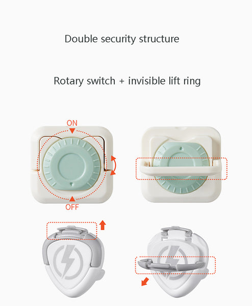 Baby & Kids Anti-Electric Shock Safety Shell Socket Protect - Grey